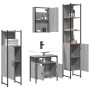 4-teiliges Badezimmermöbelset aus grauem Sonoma-Sperrholz. von vidaXL, Badezimmermöbel - Ref: Foro24-3214828, Preis: 233,94 €...