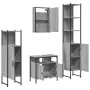 Set de muebles de baño 4 pzas madera contrachapada gris sonoma by vidaXL, Bathroom furniture - Ref: Foro24-3214828, Price: 23...