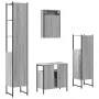 Set de muebles de baño 4 pzas madera contrachapada gris sonoma by vidaXL, Bathroom furniture - Ref: Foro24-3214828, Price: 23...