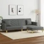 Sofá cama de 2 plazas con almohadas y taburete tela gris oscuro by vidaXL, Sofas - Ref: Foro24-3216259, Price: 325,93 €, Disc...