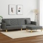Sofá cama de 2 plazas con almohadas y taburete tela gris oscuro by vidaXL, Sofas - Ref: Foro24-3216259, Price: 332,24 €, Disc...