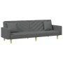 Sofá cama de 2 plazas con almohadas y taburete tela gris oscuro by vidaXL, Sofas - Ref: Foro24-3216259, Price: 325,93 €, Disc...