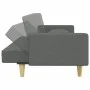 Sofá cama de 2 plazas con almohadas y taburete tela gris oscuro by vidaXL, Sofas - Ref: Foro24-3216259, Price: 325,93 €, Disc...