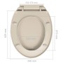 Apricot oval soft close toilet seat and lid by vidaXL, Toilet and bidet seats - Ref: Foro24-145818, Price: 35,56 €, Discount: %
