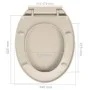 Apricot oval soft close toilet seat and lid by vidaXL, Toilet and bidet seats - Ref: Foro24-145818, Price: 30,07 €, Discount: %