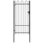 Zauntor mit Tür und Bögen aus schwarzem Stahl 1x2 m von vidaXL, Gartentore - Ref: Foro24-145744, Preis: 174,08 €, Rabatt: %