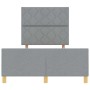 Estructura de cama con cabecera Gris claro 120 x 190 cm tela