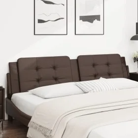 Gepolstertes Bettkopfteil aus braunem Kunstleder, 200 cm von vidaXL, Kopf- und Fußteile - Ref: Foro24-374885, Preis: 49,82 €,...