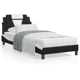 Bett mit schwarz-weißer Kunstledermatratze 80x200 cm von vidaXL, Betten und Lattenroste - Ref: Foro24-3208759, Preis: 235,36 ...