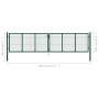 Green Steel Garden Mesh Gate 400x100cm by vidaXL, garden gates - Ref: Foro24-145748, Price: 330,49 €, Discount: %