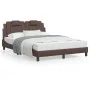Bed with brown synthetic leather mattress 120x200 cm by vidaXL, Beds and slatted bases - Ref: Foro24-3208784, Price: 360,73 €...