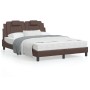 Cama con colchón cuero sintético marrón 120x200 cm de vidaXL, Camas y somieres - Ref: Foro24-3208784, Precio: 367,14 €, Descu...