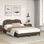 Bed with brown synthetic leather mattress 120x200 cm by vidaXL, Beds and slatted bases - Ref: Foro24-3208784, Price: 360,73 €...