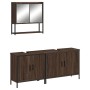 Badezimmermöbel-Set, 3-teilig, aus Sperrholz in brauner Eiche. von vidaXL, Badezimmermöbel - Ref: Foro24-3214674, Preis: 165,...