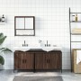 Badezimmermöbel-Set, 3-teilig, aus Sperrholz in brauner Eiche. von vidaXL, Badezimmermöbel - Ref: Foro24-3214674, Preis: 165,...