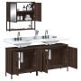 Badezimmermöbel-Set, 3-teilig, aus Sperrholz in brauner Eiche. von vidaXL, Badezimmermöbel - Ref: Foro24-3214674, Preis: 165,...