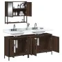 Set de muebles baño 3 pzas madera contrachapada roble marrón de vidaXL, Muebles de baño - Ref: Foro24-3214674, Precio: 163,48...