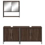 Badezimmermöbel-Set, 3-teilig, aus Sperrholz in brauner Eiche. von vidaXL, Badezimmermöbel - Ref: Foro24-3214674, Preis: 165,...