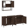 Badezimmermöbel-Set, 3-teilig, aus Sperrholz in brauner Eiche. von vidaXL, Badezimmermöbel - Ref: Foro24-3214674, Preis: 165,...