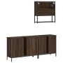Set de muebles baño 3 pzas madera contrachapada roble marrón de vidaXL, Muebles de baño - Ref: Foro24-3214674, Precio: 163,48...