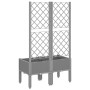 Blumenkasten mit hellem grauen PP-Gitter 80x40x142 cm von vidaXL, Töpfe und Pflanzgefäße - Ref: Foro24-367922, Preis: 71,24 €...
