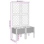 Blumenkasten mit hellem grauen PP-Gitter 80x40x142 cm von vidaXL, Töpfe und Pflanzgefäße - Ref: Foro24-367922, Preis: 71,24 €...