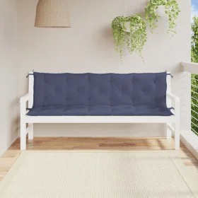 Cojines banco jardín 2 uds tela Oxford azul marino 180x50x7 cm by vidaXL, Cushions for chairs and sofas - Ref: Foro24-379106,...