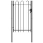 Fence gate with a door and black steel arches 1x1.5 m by vidaXL, garden gates - Ref: Foro24-146031, Price: 128,43 €, Discount: %