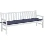 Cojín para banco de jardín tela Oxford azul marino 200x50x7 cm de vidaXL, Cojines para sillas y sofás - Ref: Foro24-379022, P...