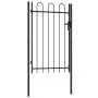 Fence gate with a door and black steel arches 1x1.5 m by vidaXL, garden gates - Ref: Foro24-146031, Price: 122,97 €, Discount: %