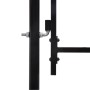 Fence gate with a door and black steel arches 1x1.5 m by vidaXL, garden gates - Ref: Foro24-146031, Price: 128,43 €, Discount: %