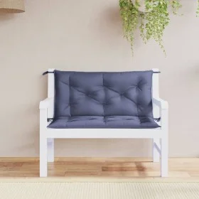 Cojines banco jardín 2 uds tela Oxford azul marino 100x50x7 cm by vidaXL, Cushions for chairs and sofas - Ref: Foro24-379043,...