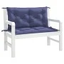 Cojines banco jardín 2 uds tela Oxford azul marino 100x50x7 cm de vidaXL, Cojines para sillas y sofás - Ref: Foro24-379043, P...