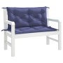 Cojines banco jardín 2 uds tela Oxford azul marino 100x50x7 cm by vidaXL, Cushions for chairs and sofas - Ref: Foro24-379043,...