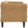 Dreisitzer-Sofa aus braunem Wildleder-Imitat von vidaXL, Sofas - Ref: Foro24-372594, Preis: 315,19 €, Rabatt: %