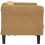 Sofá de 3 plazas cuero sintético de ante marrón by vidaXL, Sofas - Ref: Foro24-372594, Price: 329,83 €, Discount: %