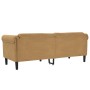 Dreisitzer-Sofa aus braunem Wildleder-Imitat von vidaXL, Sofas - Ref: Foro24-372594, Preis: 315,19 €, Rabatt: %