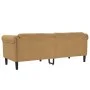 Sofá de 3 plazas cuero sintético de ante marrón by vidaXL, Sofas - Ref: Foro24-372594, Price: 329,83 €, Discount: %
