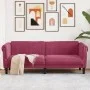 Sofá de 3 plazas terciopelo rojo tinto by vidaXL, Sofas - Ref: Foro24-372589, Price: 270,29 €, Discount: %