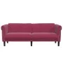 Sofá de 3 plazas terciopelo rojo tinto by vidaXL, Sofas - Ref: Foro24-372589, Price: 270,29 €, Discount: %
