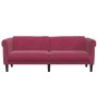 Sofá de 3 plazas terciopelo rojo tinto by vidaXL, Sofas - Ref: Foro24-372589, Price: 277,55 €, Discount: %