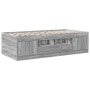 Tumbona con cajones madera ingeniería gris Sonoma 100x200 cm de vidaXL, Camas y somieres - Ref: Foro24-3280242, Precio: 193,4...