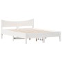 Massives Bettgestell aus weißem Kiefernholz, 135 x 190 cm von vidaXL, Betten und Lattenroste - Ref: Foro24-844746, Preis: 125...
