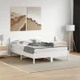 Estructura de cama madera maciza de pino blanco 135x190 cm de vidaXL, Camas y somieres - Ref: Foro24-844746, Precio: 123,90 €...