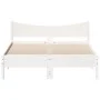 Estructura de cama madera maciza de pino blanco 135x190 cm de vidaXL, Camas y somieres - Ref: Foro24-844746, Precio: 123,90 €...