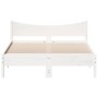 Massives Bettgestell aus weißem Kiefernholz, 135 x 190 cm von vidaXL, Betten und Lattenroste - Ref: Foro24-844746, Preis: 125...
