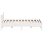 Estructura de cama madera maciza de pino blanco 135x190 cm de vidaXL, Camas y somieres - Ref: Foro24-844746, Precio: 124,98 €...