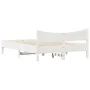 Estructura de cama madera maciza de pino blanco 135x190 cm de vidaXL, Camas y somieres - Ref: Foro24-844746, Precio: 123,90 €...