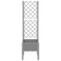 Blumenkasten mit hellem grauen PP-Gitter 40x40x142 cm von vidaXL, Töpfe und Pflanzgefäße - Ref: Foro24-367917, Preis: 55,77 €...