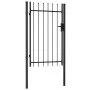 Zauntor mit Tür und schwarzen Stahlspitzen 1x1,5 m von vidaXL, Gartentore - Ref: Foro24-146034, Preis: 141,65 €, Rabatt: %